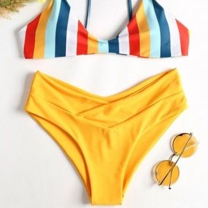 Zaful high waisted bikini bottoms
